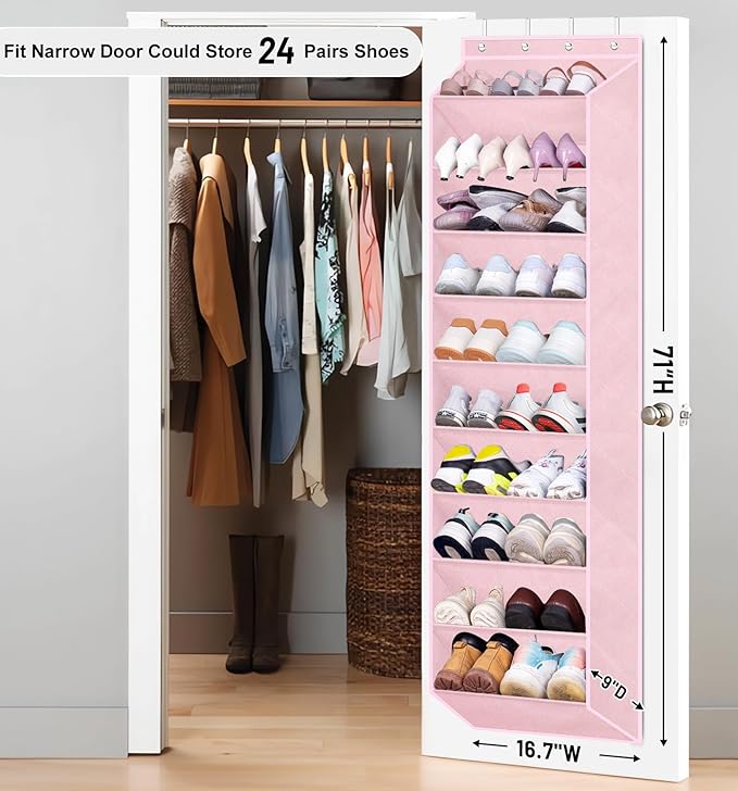 SLEEPING LAMB Over The Door Shoe Organizer