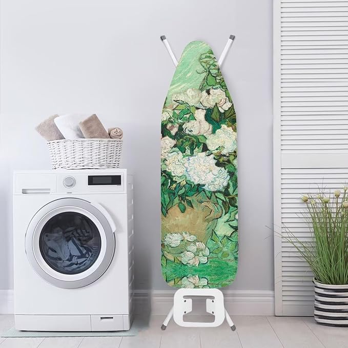 White Rose Ironing Board Cover Dust Covers 15 x 54 Heavy Duty Iron Board Covers