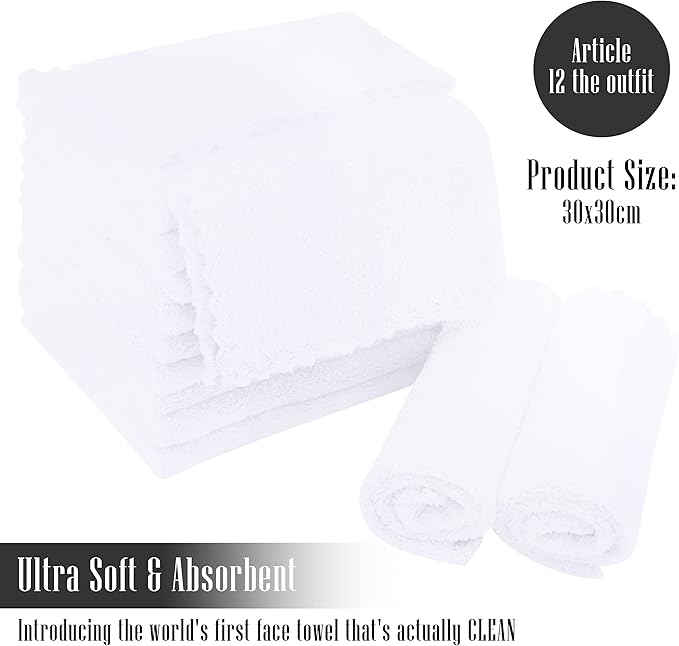 TENSTARS 12 Pack Premium Washcloths Set