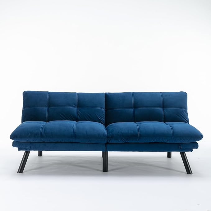 GDFStudio Hayezc Loveseat Sofa, Convertible Sofa Bed, 2-in-1 Folding Modern