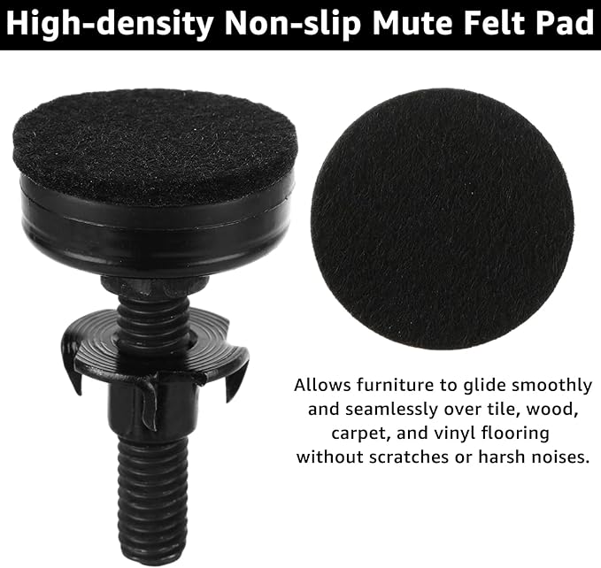 20Pack Adjustable Leveling Feet, 3/8”-16 Thread Heavy Duty Furniture Levelers