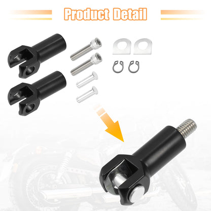 X AUTOHAUX Passenger Foot Peg Supports Mounts Clevis Kit Left and Right Motorcycle Footpeg for Harley Davidson Softail 2000-2006 Footrest Mounting Clevis Hardware Kit Black