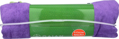 Gaiam Yoga Towel - Mat Sized Active Dry Non Slip Moisture Wicking Sweat Absorbent Microfiber Hot Yoga Towel for Women & Men | Stay-Put Corner Pockets (70" Long x 26" Wide)