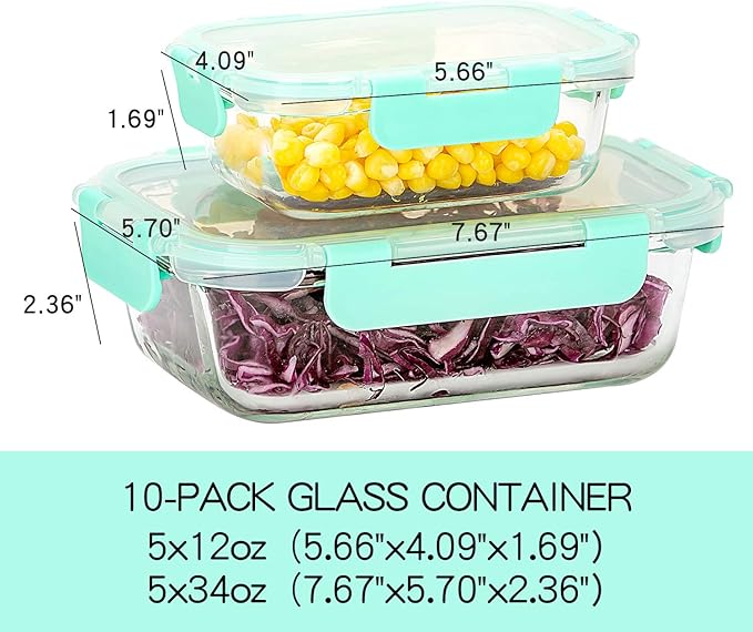 C CREST Glass Food Storage Containers