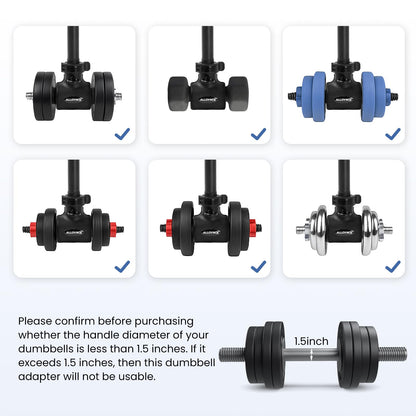ALLOYNIX Dumbbell to Barbell Converter 2.0 – Transform Dumbbells into Barbell Set for Home Gym, Adjustable Weight Bar with Anti-Slip Foam Grip, Steel Clamp & 200LB Max Capacity, Compatible with Standard Dumbbells