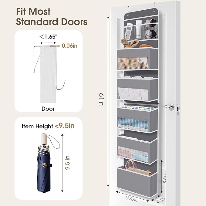 6-Tier Over The Door Organizer, Hanging Storage Organizer
