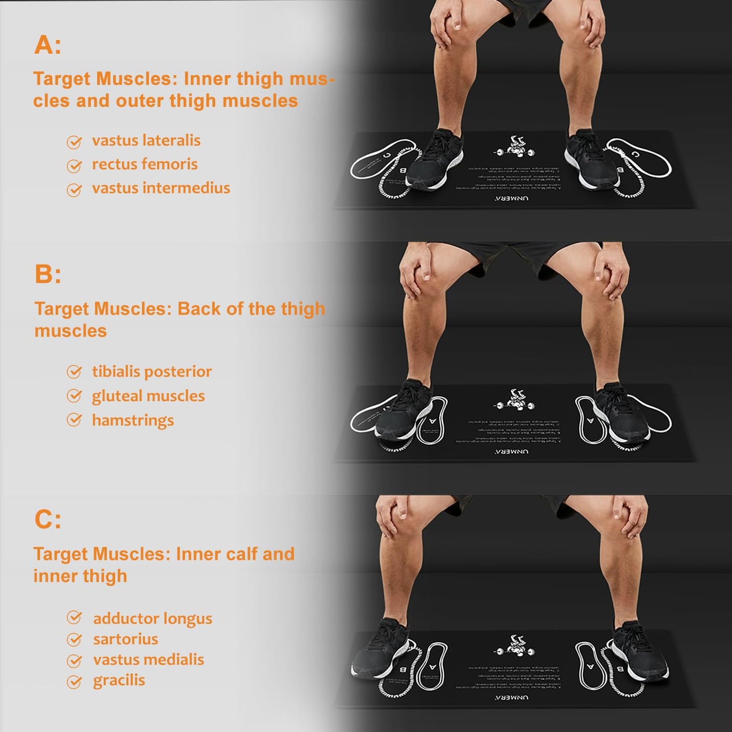 UNMERA Squat Wedge Block - Non-Slip Heel Elevator | Improves Squat Form, Mobility & Strength for Weightlifting, Deadlifts
