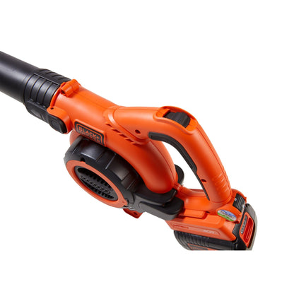 BLACK+DECKER Leaf Blower Cordless Leaf Vacuum and Mulcher Combo Kit, Battery and Charger Included, 40V 120 mph Air Speed, 6-Speed Dial, Built-in Scraper with Collection Bag (LSWV36)