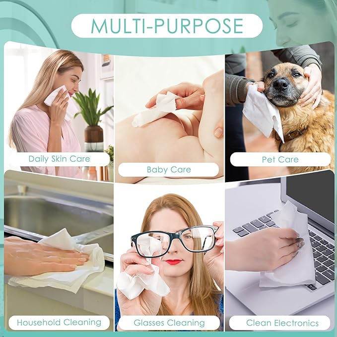 Ditoi Disposable Face Towels, Ultra Soft &Thick Face Dry Wipes