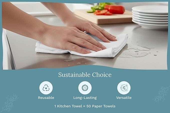 Organic Cotton White Dish Towels