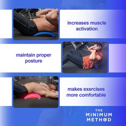 Joey Thurman AB Mat for Core Training with Lower Back Support, Ergonomic Foam Design for Ab Crunches and Sit Ups