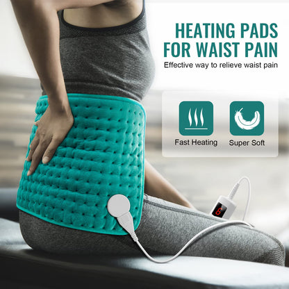 Electric Heating Pad – Alleviates Back, Neck & Shoulder Pain | Moist & Dry Heat Options | Auto Shut Off | Gifts for Women, Mom, Wife, Men and Parents – Mothers Day, Christmas and Everyday Use