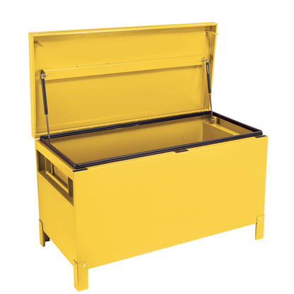 GAOMON Large Tool Box Truck Bed Toolboxes Steel Heavy Duty Waterproof Free Assemble Tool Organizer Chest Cabinet Toolbox with Side Handles for Pick Up Trucks RV Trailer (Yellow, 48'' x 24'' x 28'')