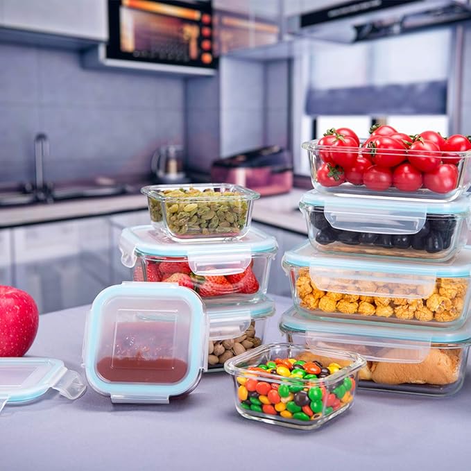 18 Piece Glass Food Storage Containers