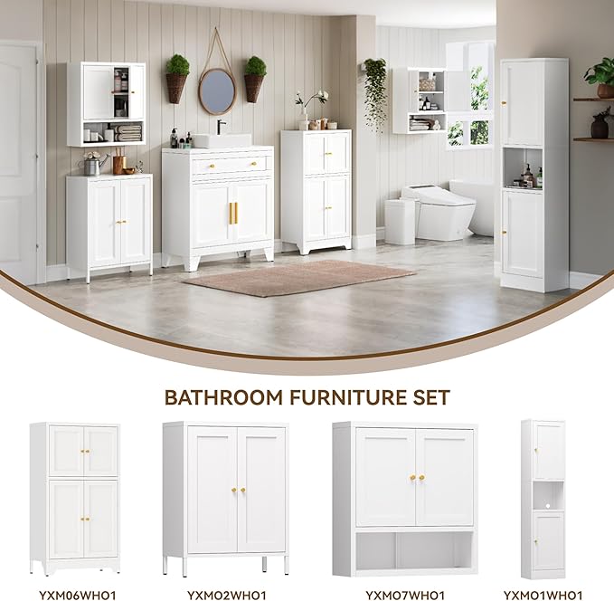 YAUWOH Metal Bathroom Cabinet