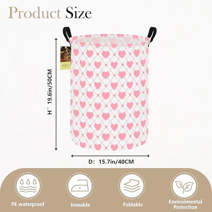 HUNRUNG Laundry Hamper, Large Canvas Fabric Lightweight Storage Basket Toy