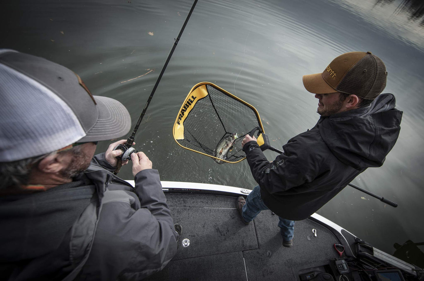 Frabill Trophy Haul 2427 Fishing Net, Black and Gold (FRBNX24S)