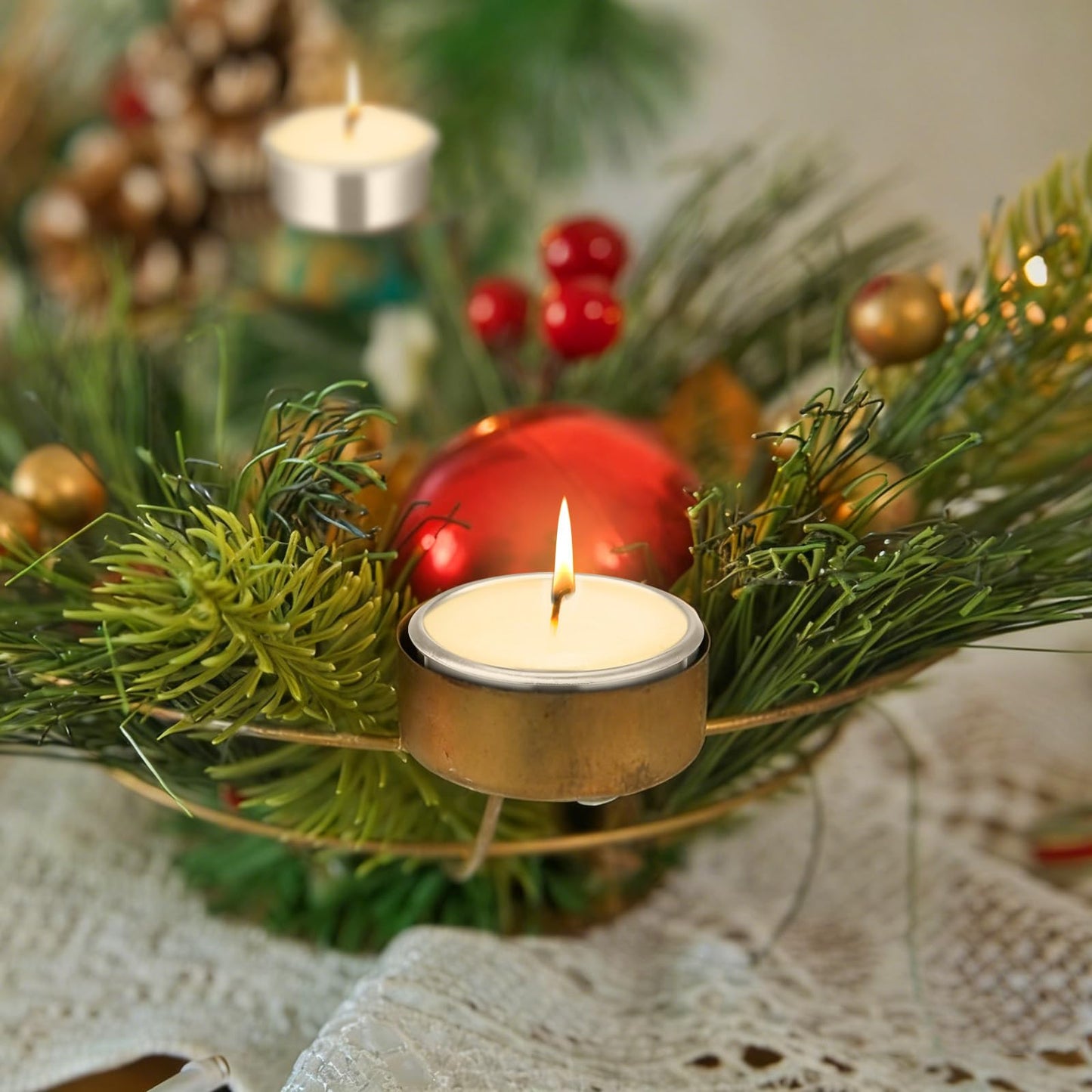 Cabilock Candle Tins 20pcs Tea Light Tins Cups Candle Holders Decorative Metal Tea Light Case Metal Can Containers Scented Candle Cup Candleholder for Christmas Weddings Parties Dinner Decor