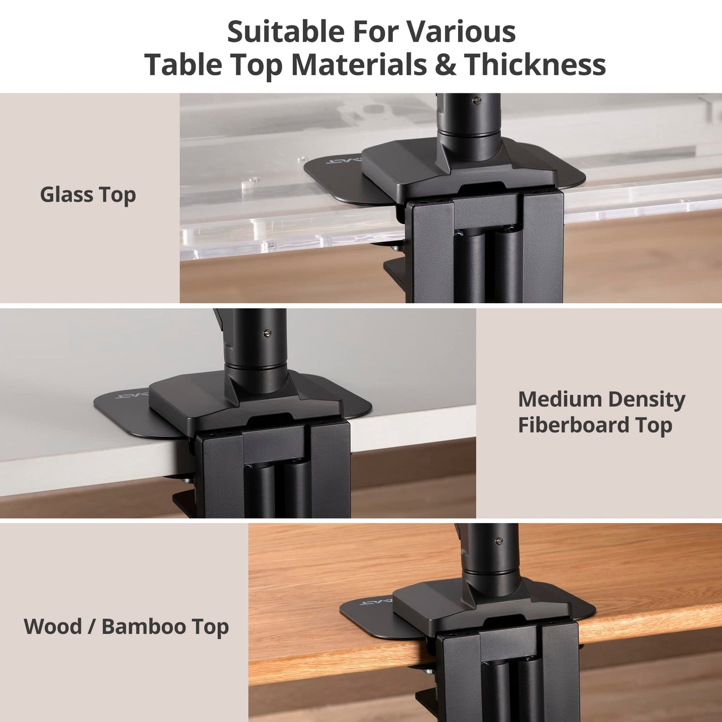 AVLT Dual Monitor Arm and Reinforcement Plate