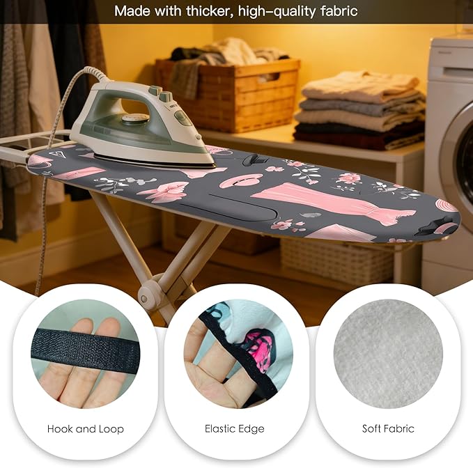 Nuxovilar Ironing Board Cover Needle Cotton 15x54 Inches | Ironing Board Cover