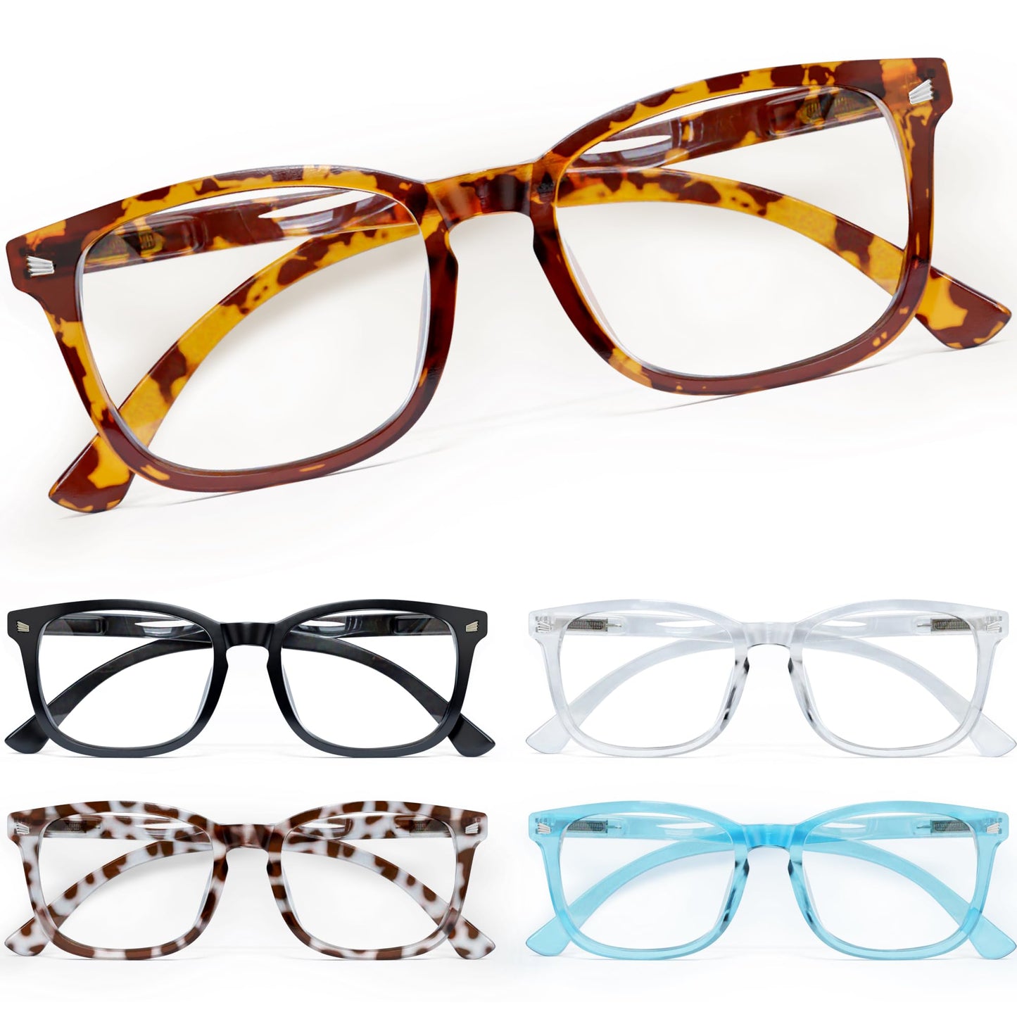 CCVOO Reading Glasses for Women/Men, Eyeglasses, Blue Light Readers for Women/Men, Computer Eye Glasses, Cheaters