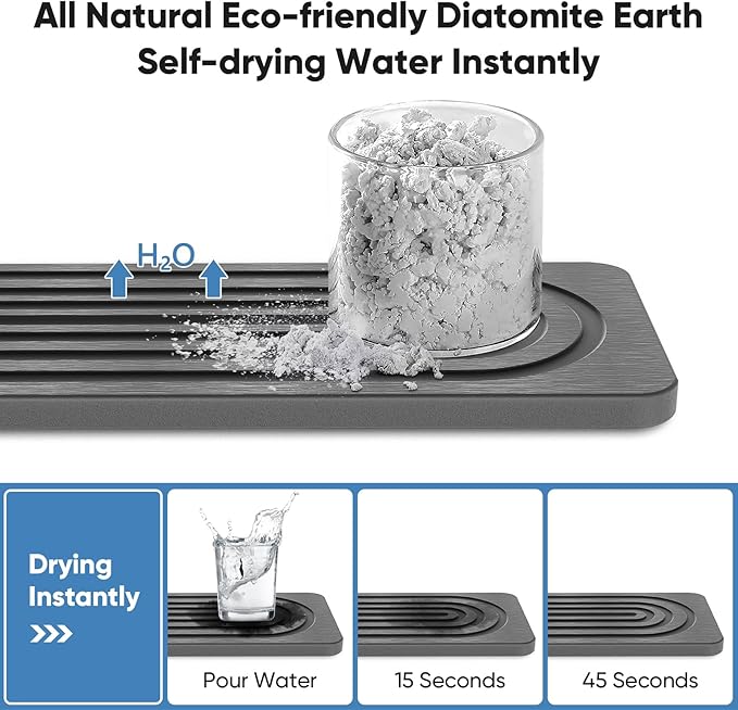 Stone Quick Dry Faucet Mat for Kitchen Sink Stone Faucet Mat for Kitchen Sink