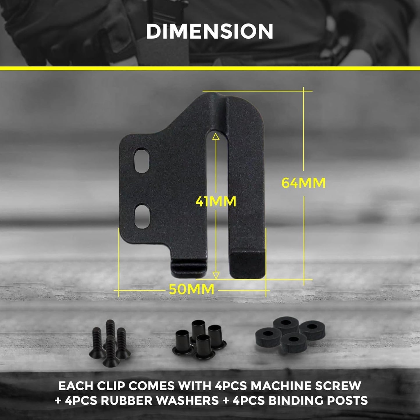 HolsterBuilder 1.75" Holster Speed Clips - Belt Clip for Outlaw OWB Holsters - Adjustable Cantt for Leather, and Hybrid Holster - Quick Clip High-Grade Material with Hardware