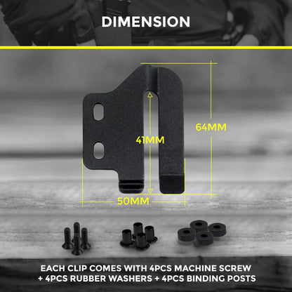 HolsterBuilder 1.75" Holster Speed Clips - Belt Clip for Outlaw OWB Holsters - Adjustable Cantt for Leather, and Hybrid Holster - Quick Clip High-Grade Material with Hardware