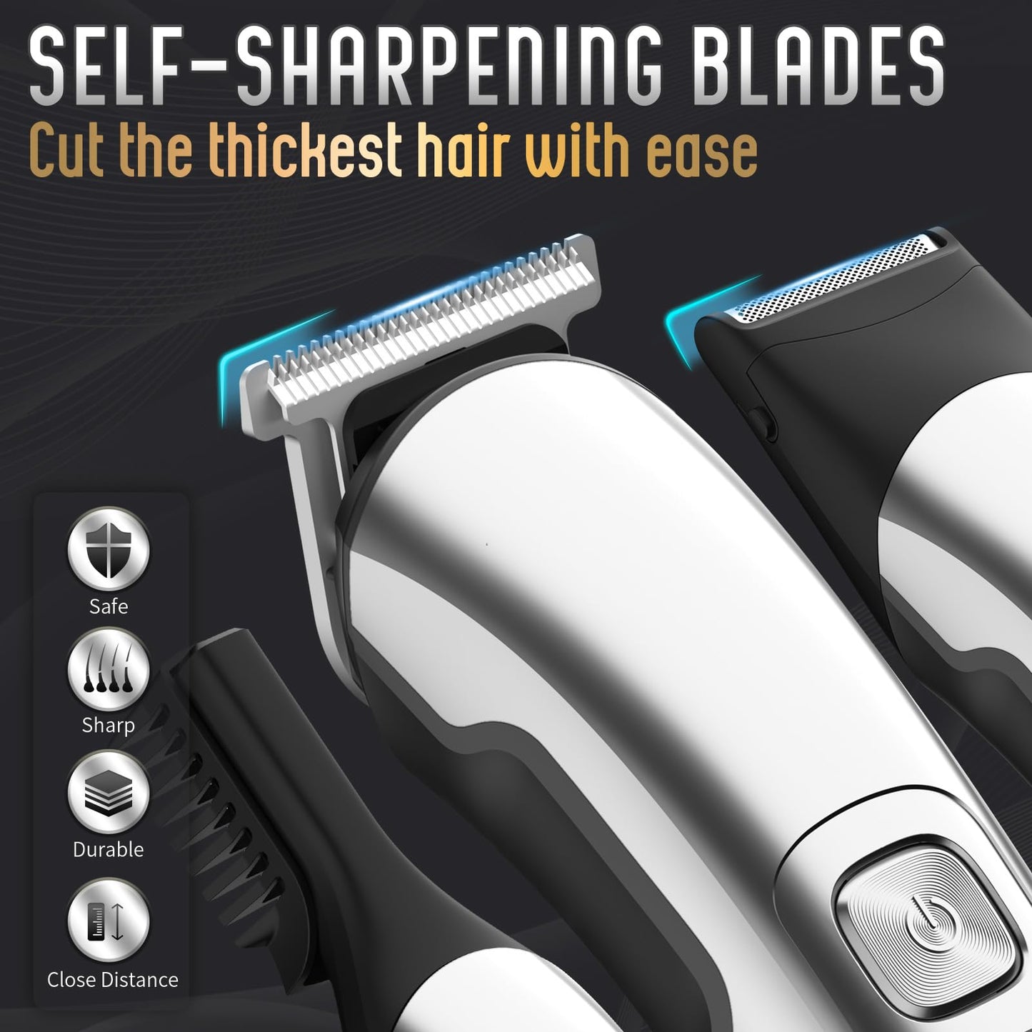 Ufree Beard Trimmer for Men, Waterproof Electric Razor for Nose, Body, Face & Mustache, Cordless Hair Clippers Shavers Grooming Kit, Gifts for Men Husband Father