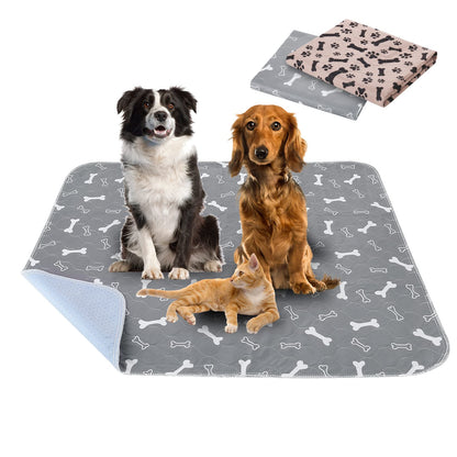 2 Pack 90*80cm Washable Puppy Pads, Non-Slip Waterproof Pet Pee Mat Super Absorbent, Reusable Puppy Training Pads for Home/Car/Travel