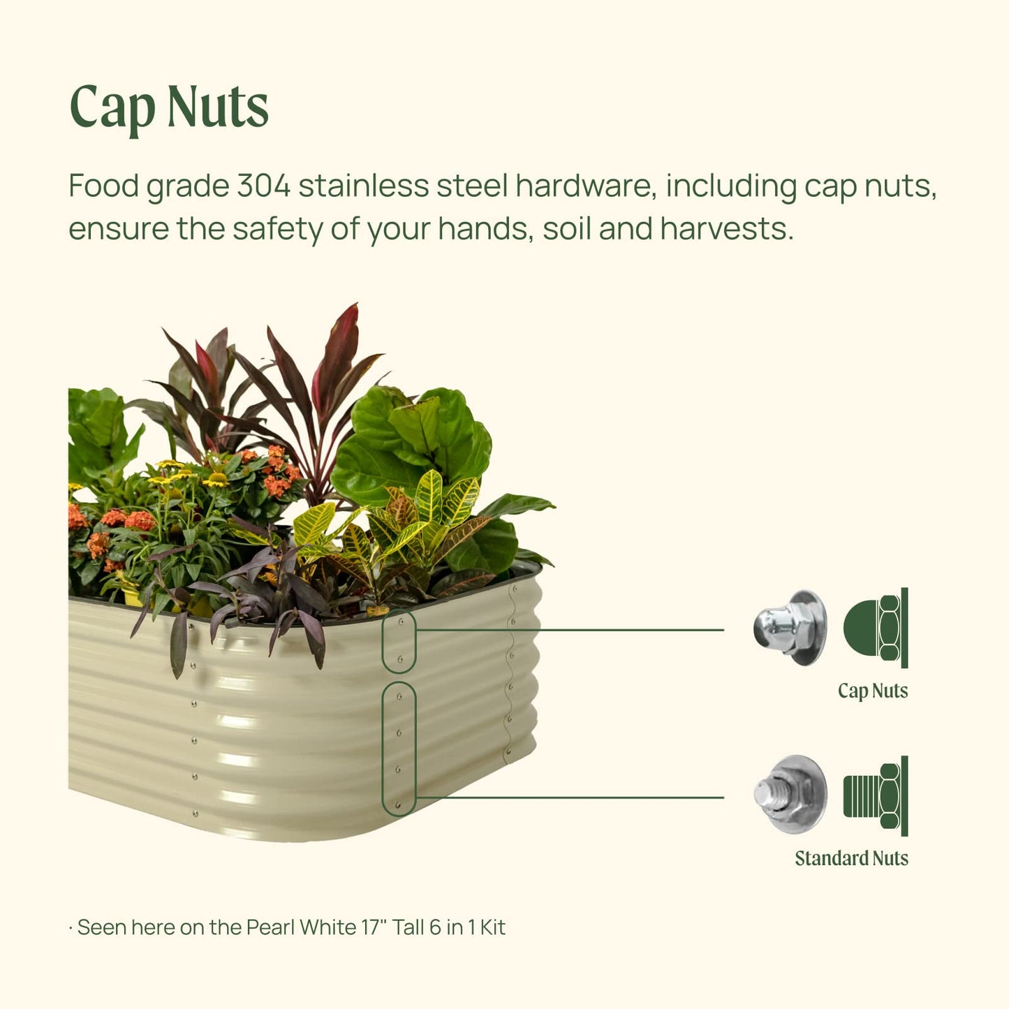Vego garden 17" Tall 42" Round Raised Garden Bed Metal Raised Bed Planter Box for Vegetables Flowers Patio, Modern Gray