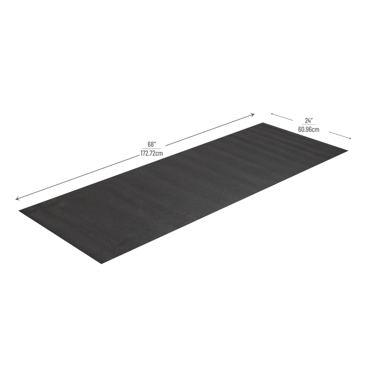 Mind Reader YOGAPVC-BLK All Purpose Extra Thick Yoga Fitness & Exercise Mats with Carrying Strap, High Density Anti-Tear