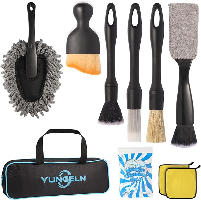 Car Detailing Brush Kit with Detail Brushes, Car Interior Detailing Brushe