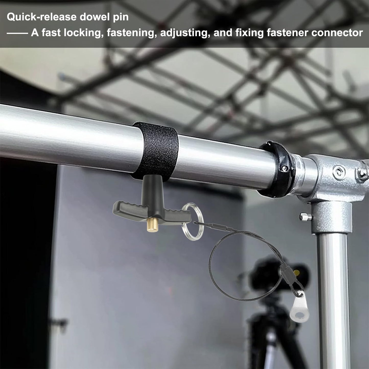 PATIKIL T Handle Lock Pins 1/2 x 1.97 (12 x 50mm), Quick Release Pin 304 Stainless Steel Safety Locating Pins with Push Button 25 cm Lanyard Cable