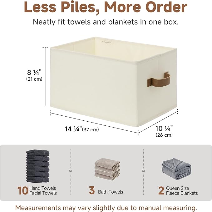 StorageWorks Closet Organizers and Storage Bins, Foldable Shelf Baskets