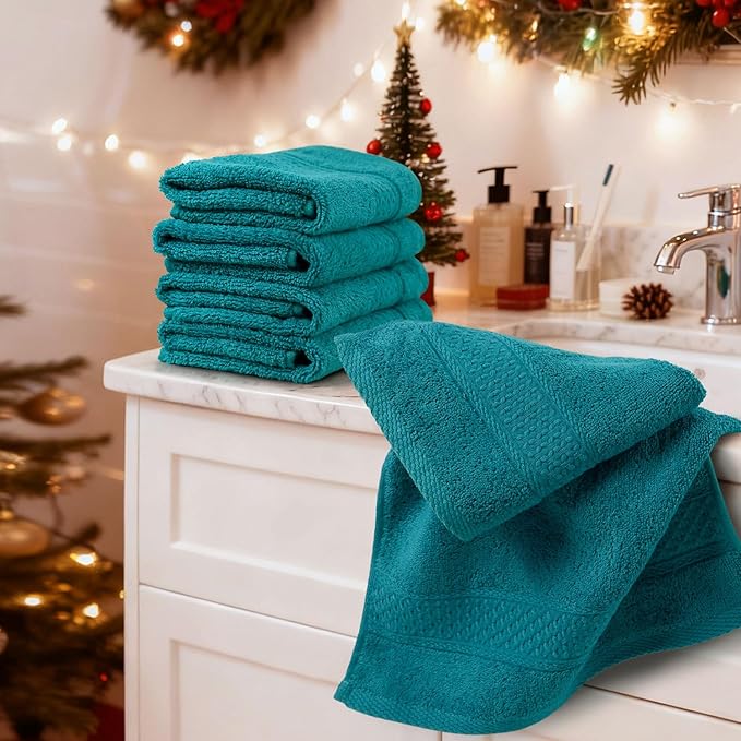 Cleanbear Wash Cloths Turquoise Washcloths