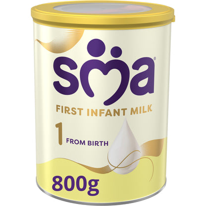 SMA First Infant Baby Milk Powder Formula , from birth , 800 g (Pack of 1) (Packaging may vary)
