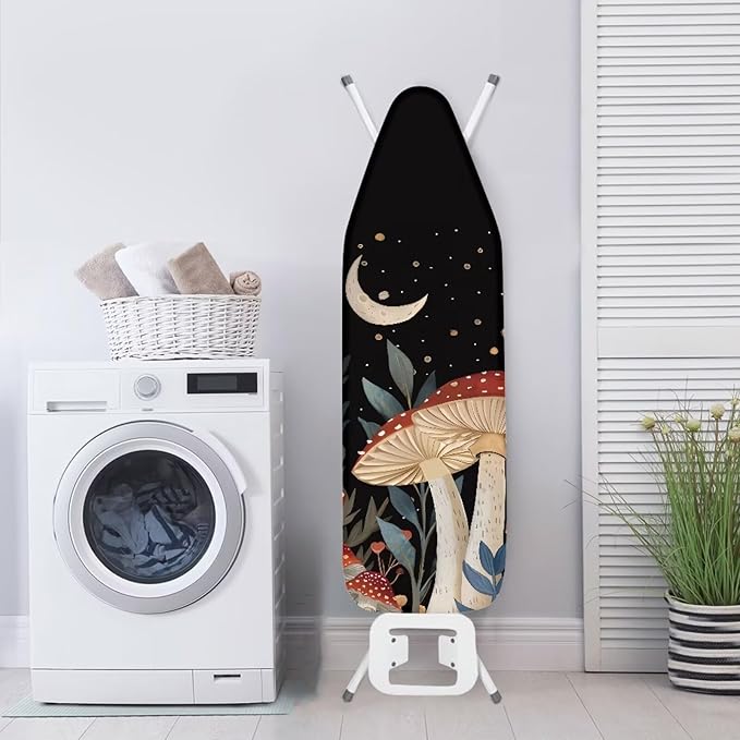 Moon Mushroom 15x54 Ironing Board Cover Elastic Edge Applicable Standard Size
