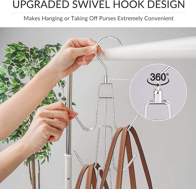 ZEDODIER Purse Organizer for Closet, 2 Pack Purse Hanger