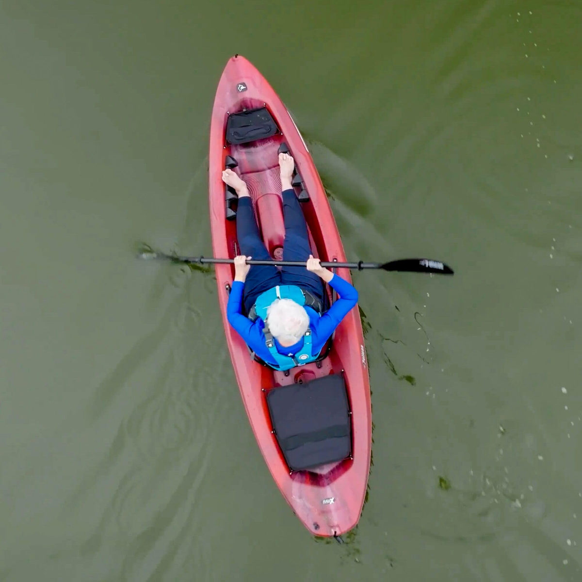 Pelican Seek 100X - Recreational Sit on top Kayak - Garnet - Lightweight Smart Design - Adjustable Ergoform™ Seating System - 10 ft