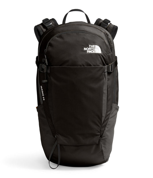 The North Face Basin 24 Liter Technical Daypack with Rain Cover - Unisex, Hiking Pole Attachment, Compression Straps, TNF Black/TNF Black-NPF, One Size