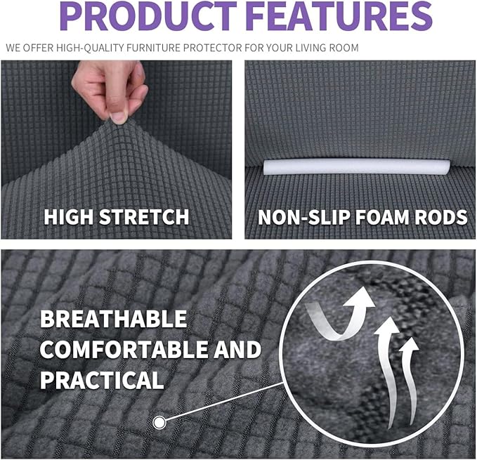 ZNSAYOTX Super Stretch Couch Cover Love Seat Sofa Covers