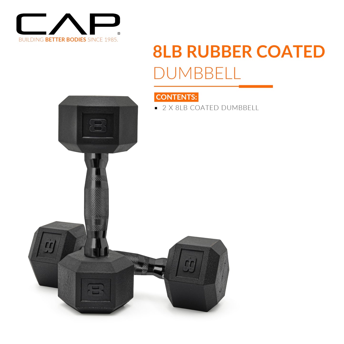 CAP Barbell Coated Dumbbell Weight | Multiple Options Pairs & Sets