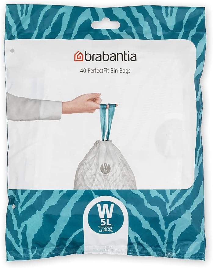 Brabantia PerfectFit Trash Bags Thick Plastic Trash Can Liners