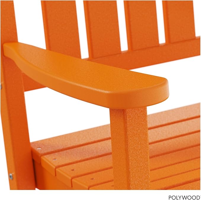 POLYWOOD Presidential Rocking Chair in Tangerine