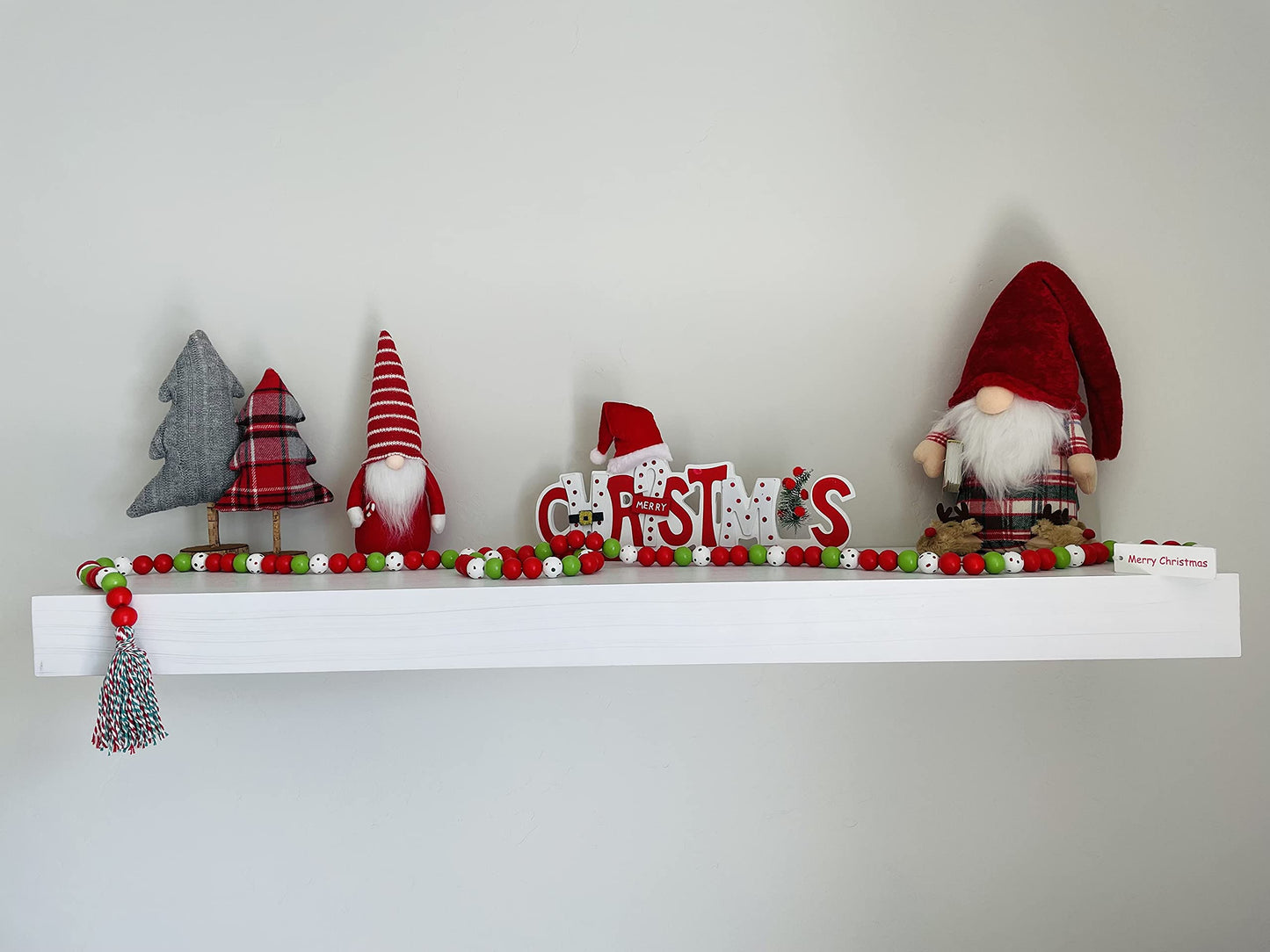 Madanar Pajama Christmas Gnome Plush Holding The Night Before Book Wearing Reindeer Slippers | Swedish Decor for Holiday Tiered Tray Shelf Table Nook Decorations (Christmas)