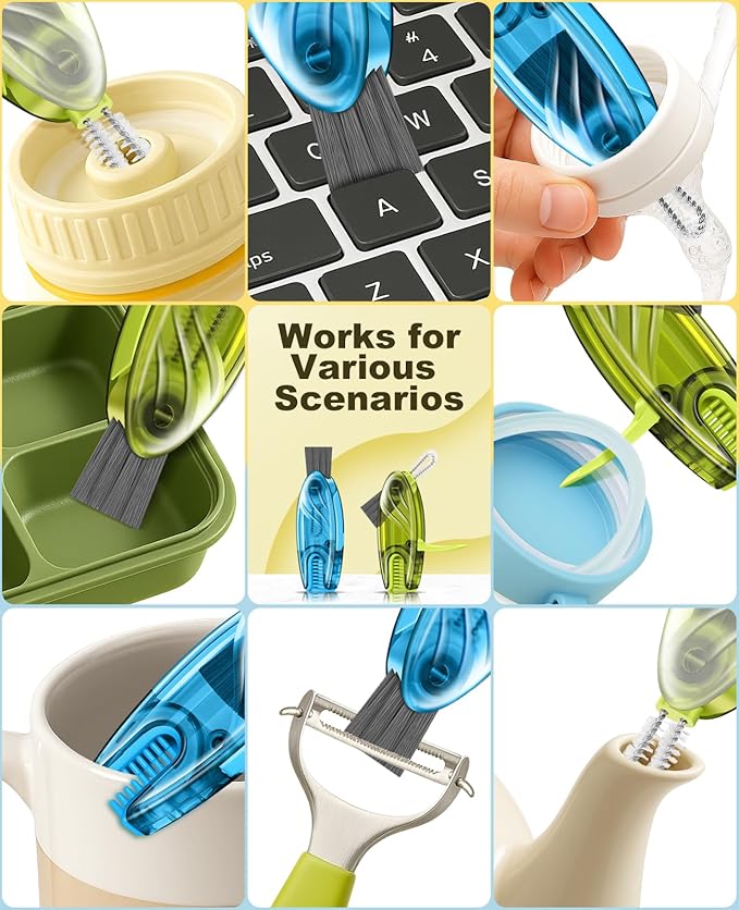 4 in 1 Cup Lid Gap Cleaning Brush Set 2 Pcs