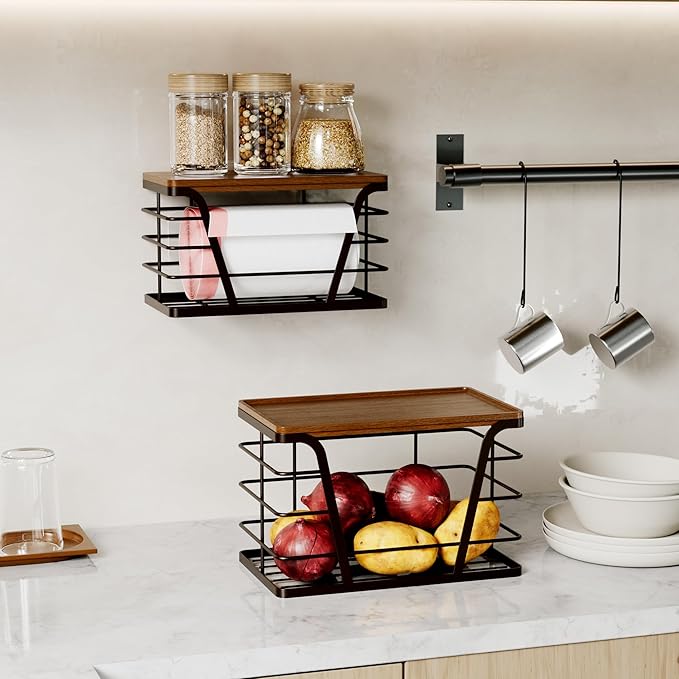 2 Pack Stackable Kitchen Organization, Counter Organizers and Pantry
