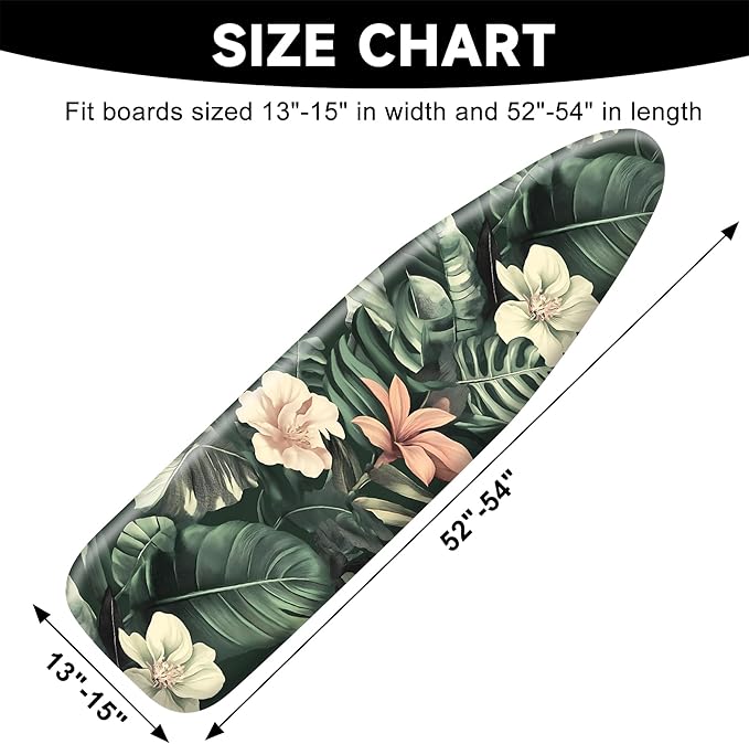 Ironing Board Cover 15"x54" Standard Size Replacement Thick Iron Board Covers