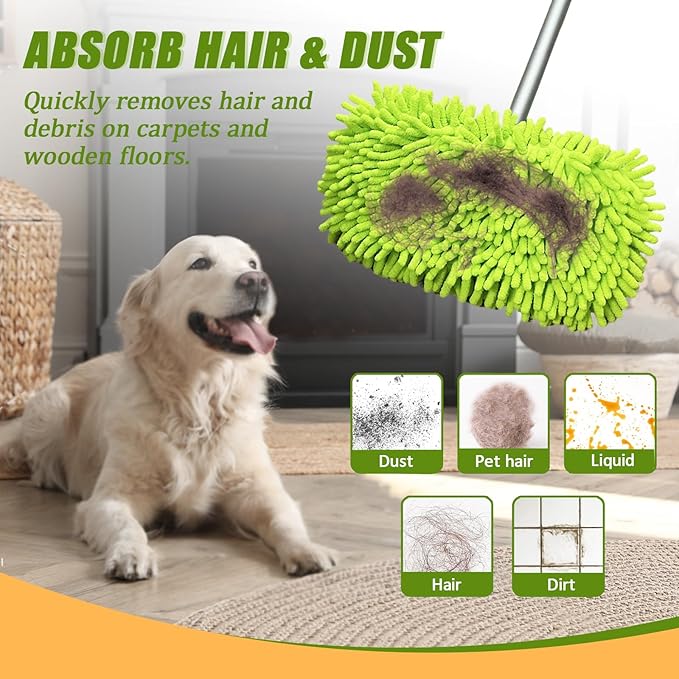 4PCS 10''~12'' Microfiber Dust Mop Pads Compatible